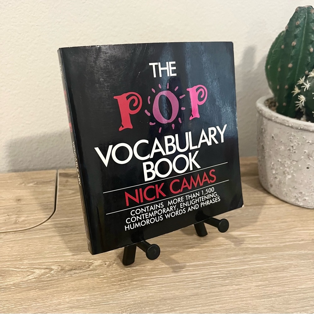 1996 The Pop Vocabulary Book by Nick‎ Camas  Vintage Slang Dictionary Humor